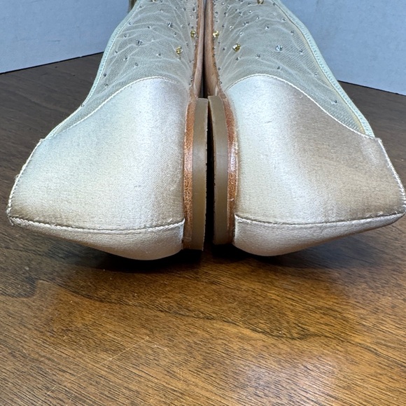 GORGEOUS Badgley Mishka Adrienne Embellished Cream Pink Ballet Flats, Womens 9.5 - Picture 9 of 16